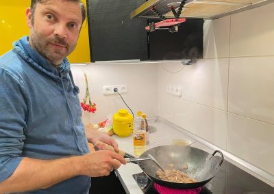 Csirke étel készül a Mammafong wokban