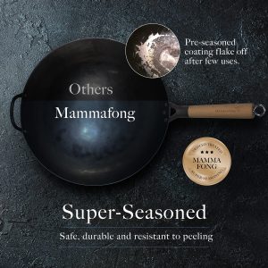 Beavatott szénacél Mammafong wok előnyei